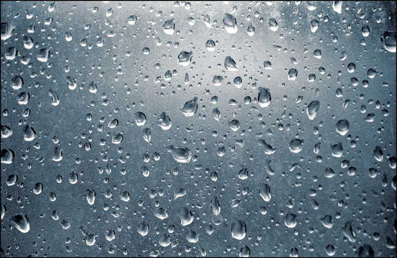 Drops of water on window