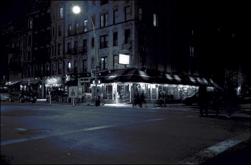 Second Avenue at East 5th Street, looking northeast.