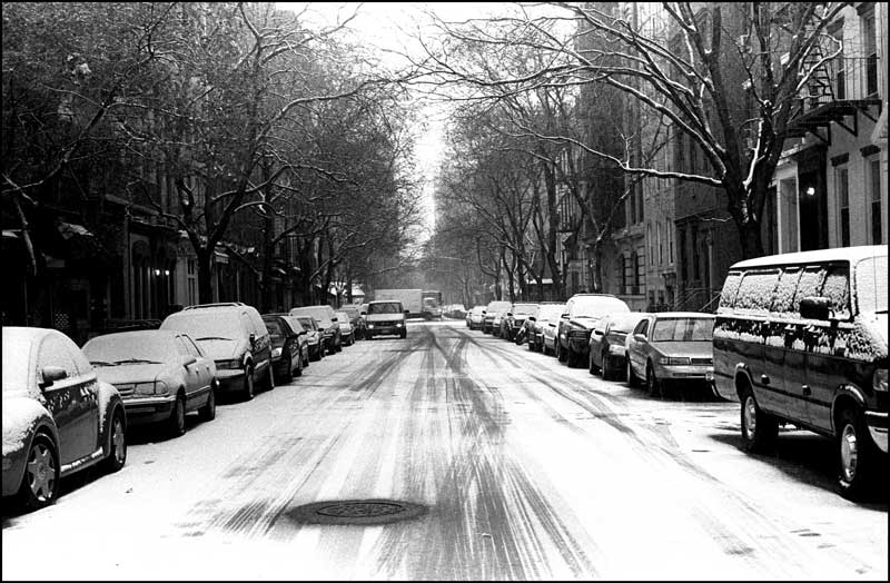 Tire Tracks in Snow