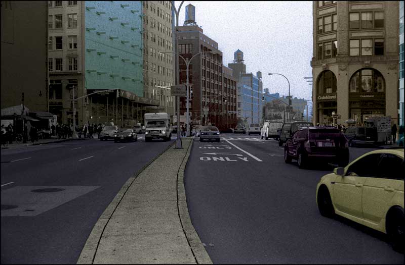 Houston Street Looking West between Lafayette and Broadway