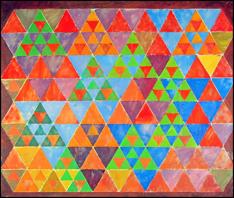 Painting based on quilt pattern