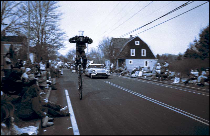 Unicycle Rider in St. Patrick's Day Parade Mystic, CT