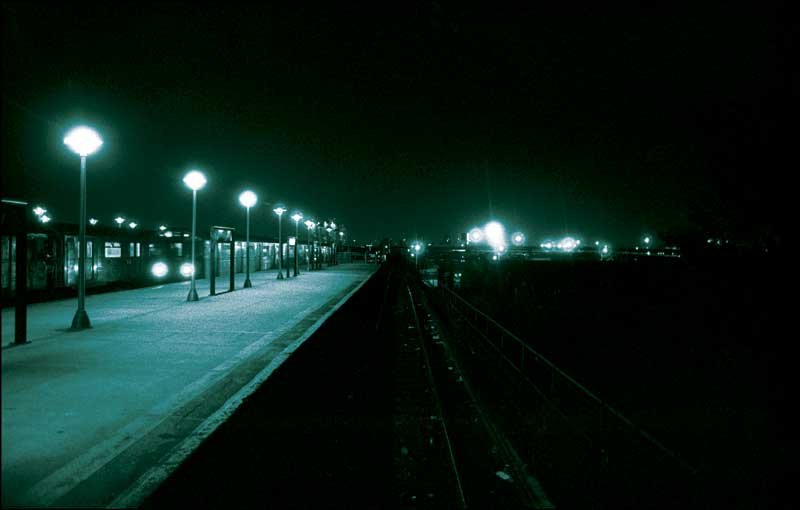 Stillwell Avenue subway platform at Coney Island